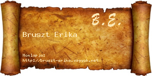 Bruszt Erika névjegykártya